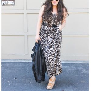 ASOS leopard maxi dress